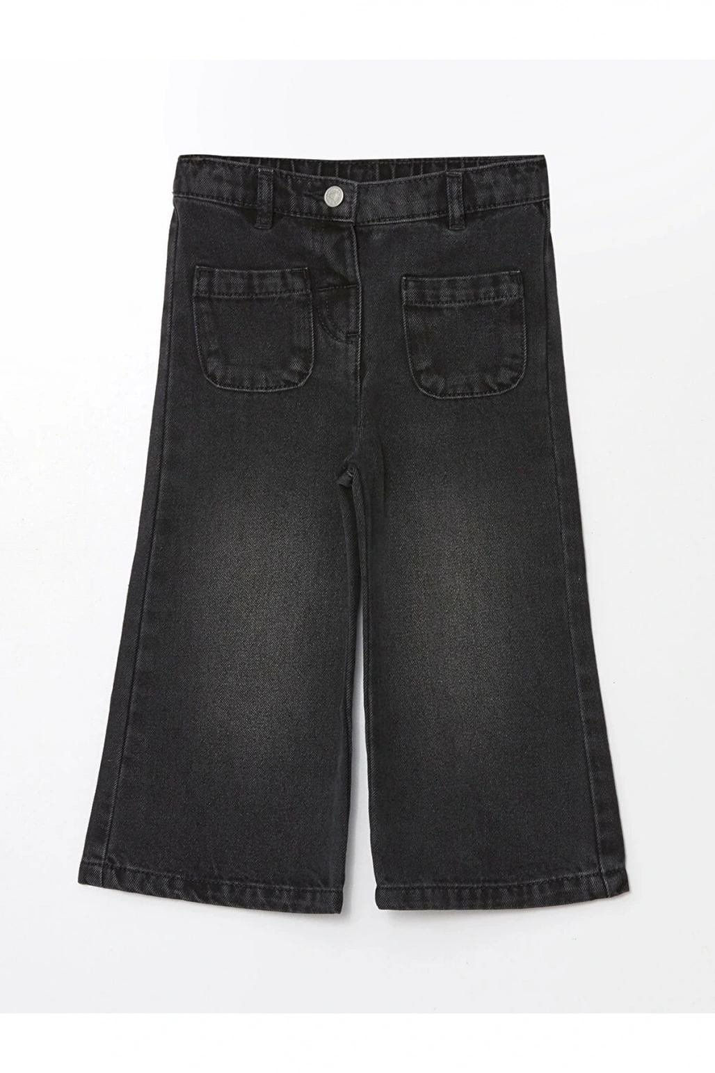 Lcw Kids Siyah Beli Lastikli Kız Bebek Jean Pantolon