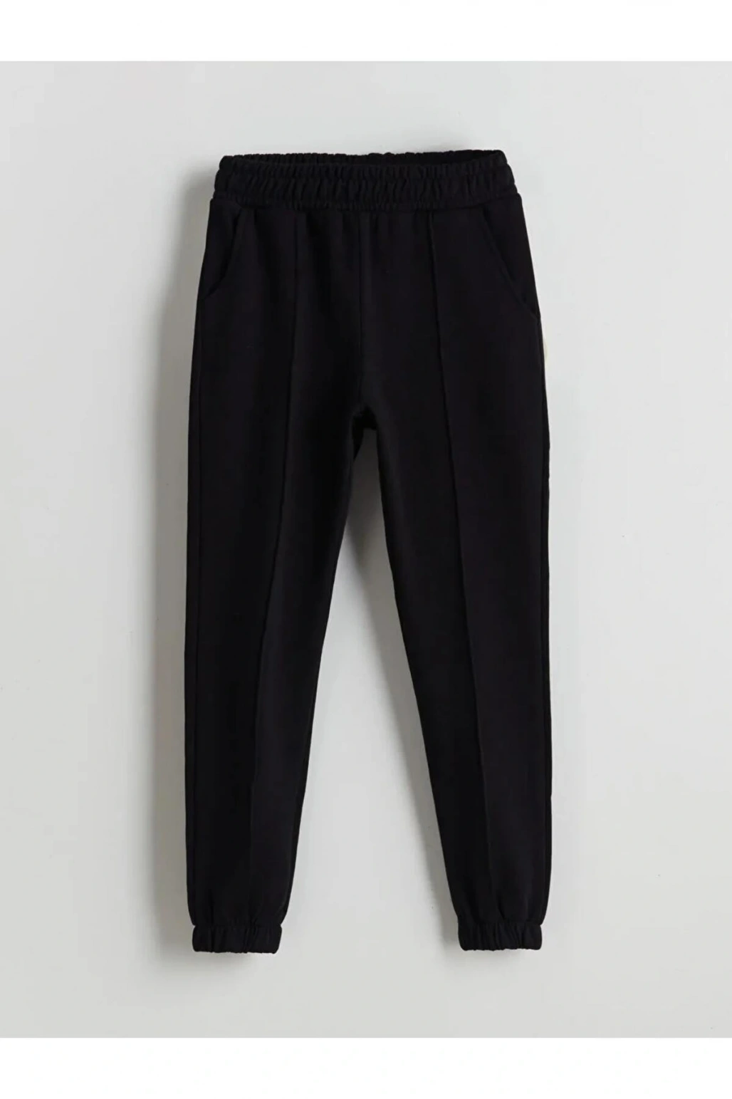 LCW Kids Siyah Beli Lastikli Kız Çocuk Jogger Eşofman Altı 2li