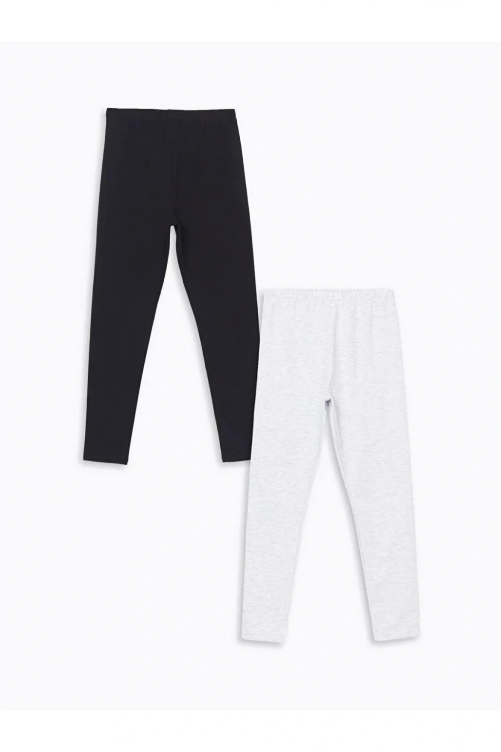 LCW Kids Siyah Beli Lastikli Kız Çocuk Tayt 2li