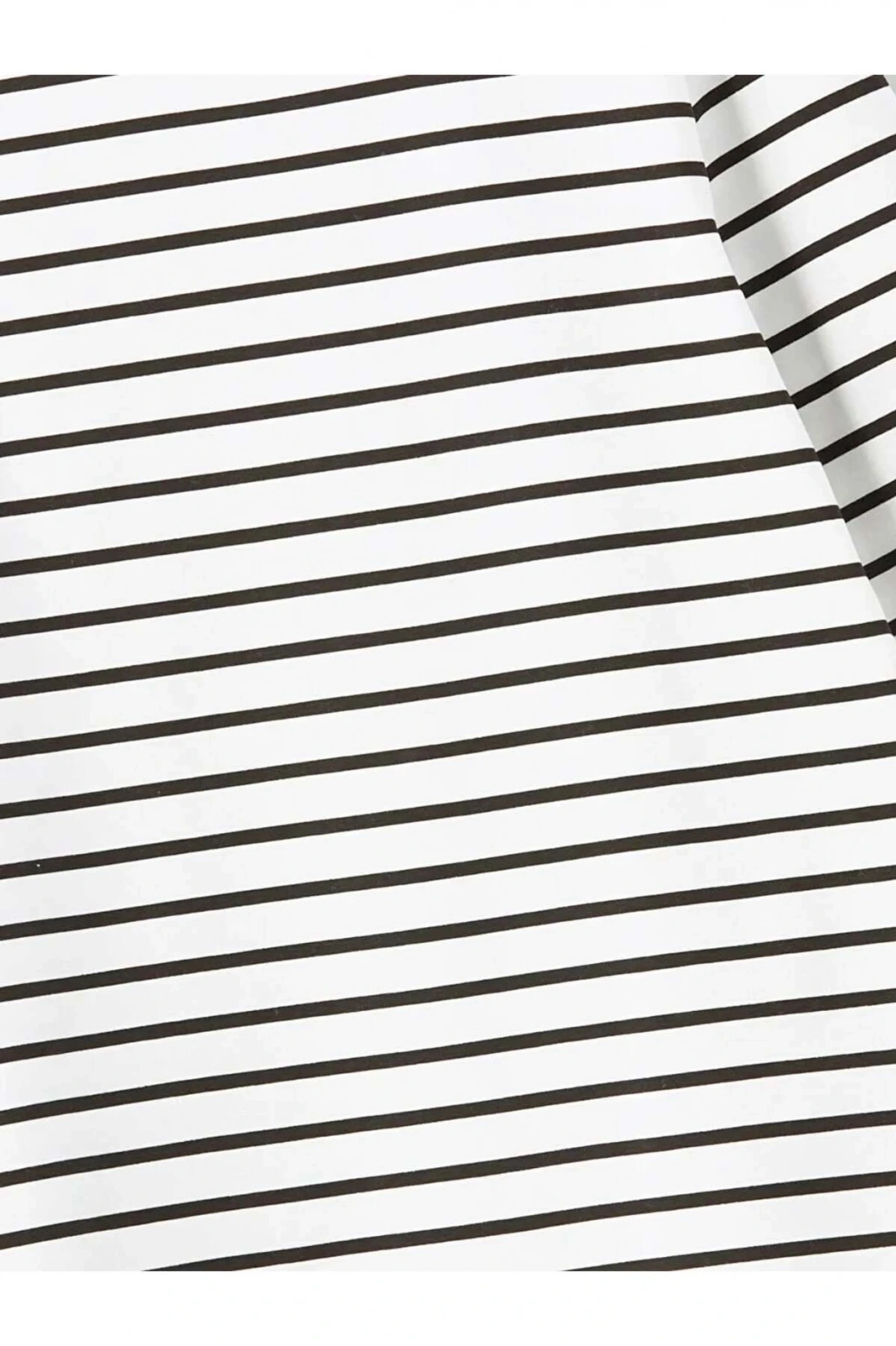 LCW Kids Siyah Bisiklet Yaka Çizgili Uzun Kollu Kız Çocuk Tişört