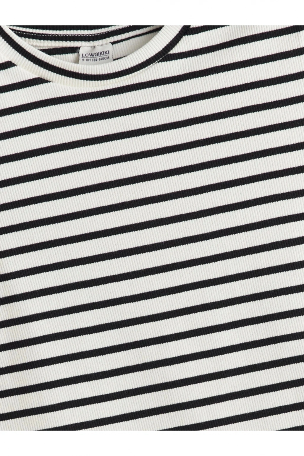 LCW Kids Siyah Bisiklet Yaka Kız Çocuk Crop Tişört 2li