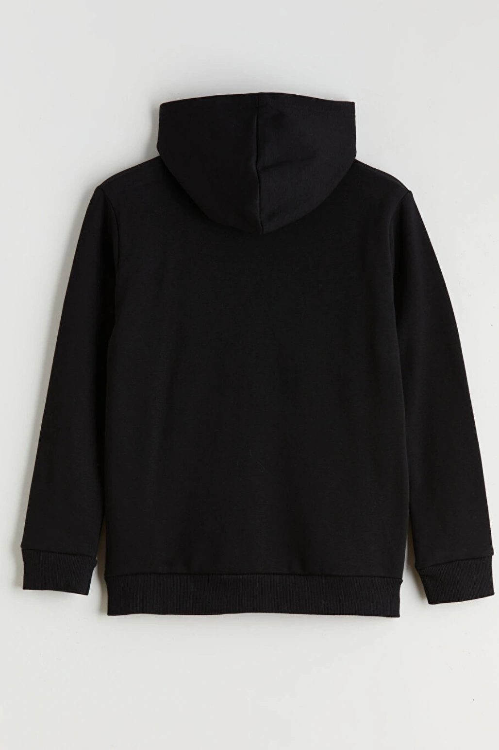 LCW Kids Siyah Kapüşonlu Erkek Çocuk Kalın Fermuarlı Sweatshirt