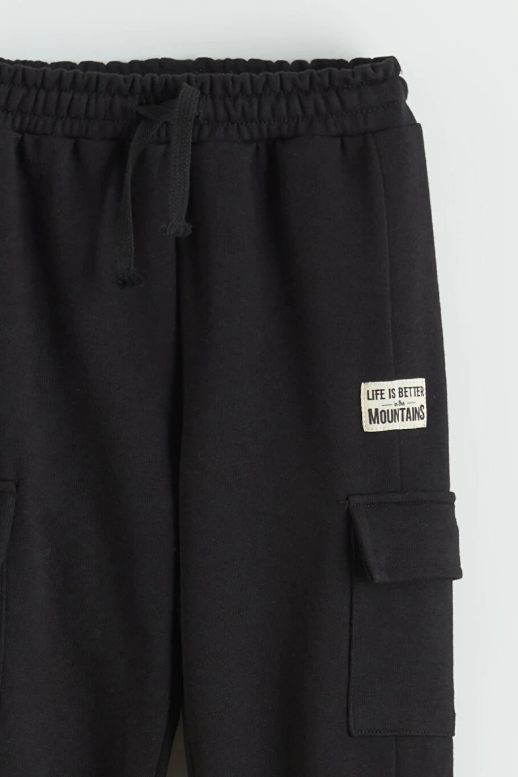 LCW Kids Siyah Kargo Cepli Erkek Çocuk Jogger Eşofman Altı