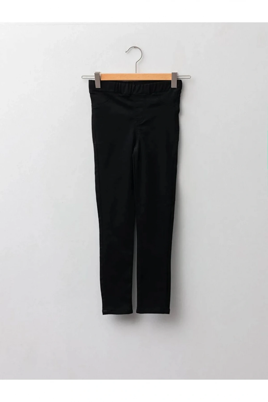 LCW Kids Siyah Slim Fit Gabardin Kız Çocuk Pantolon
