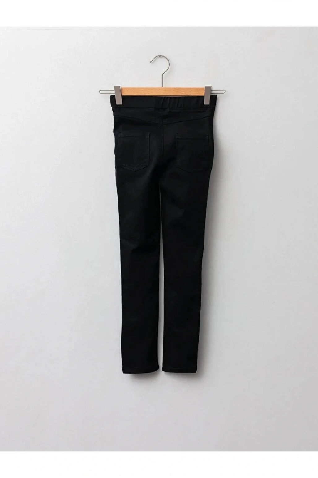 LCW Kids Siyah Slim Fit Gabardin Kız Çocuk Pantolon