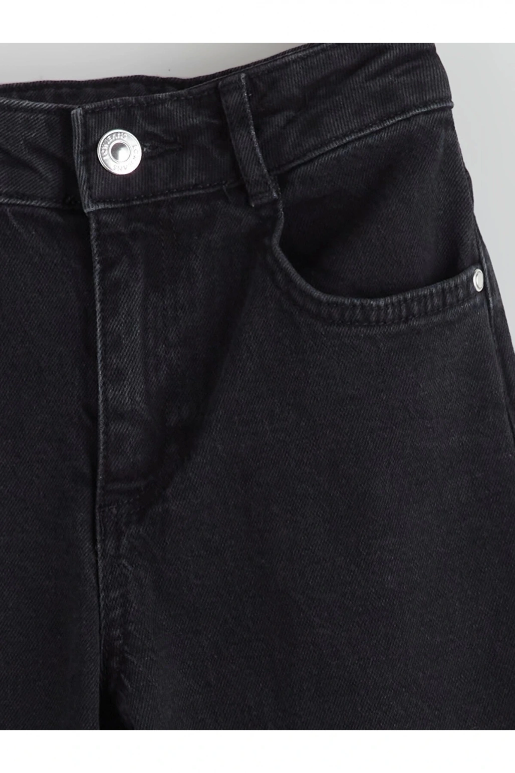 LCW Kids Siyah Wideleg Kız Çocuk Jean Pantolon