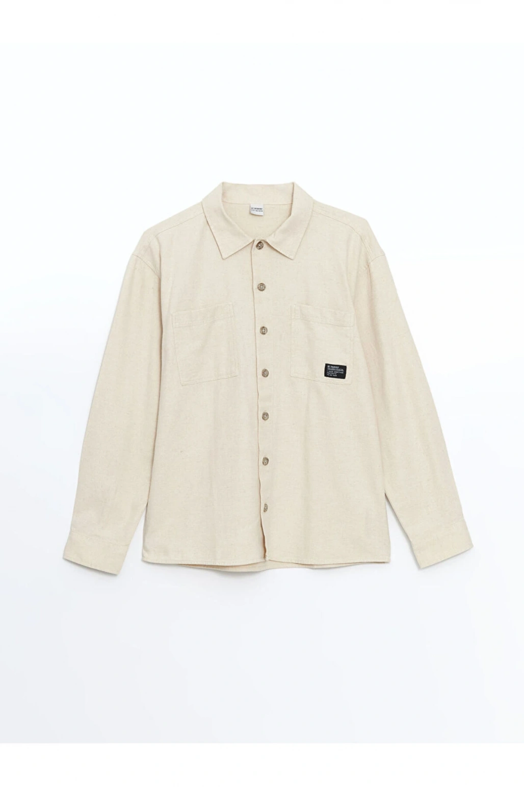 LCW Kids Uzun Kollu Keten Karışımlı Erkek Çocuk Gömlek