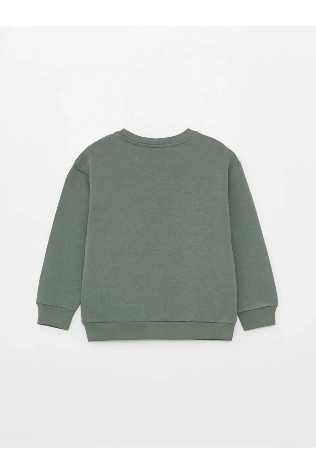 LCW Kids Yeşil Bisiklet Yaka Basic Uzun Kollu Kız Çocuk Sweatshirt