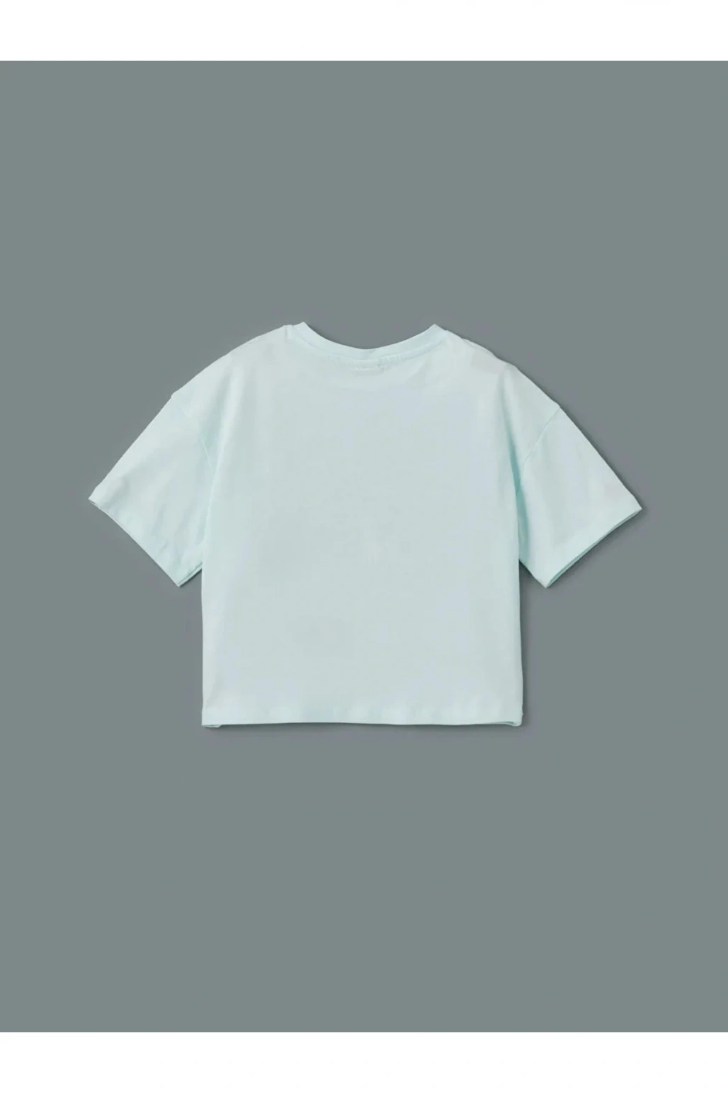 LCW Kids Yeşil Bisiklet Yaka Kız Çocuk Crop Tişört 2li