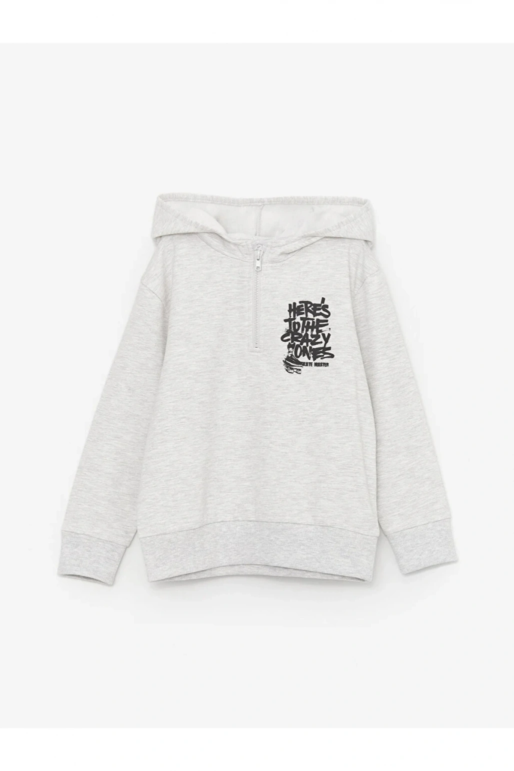 LCW Kids Baskılı Uzun Kollu Erkek Çocuk Hoodie ve Eşofman Altı