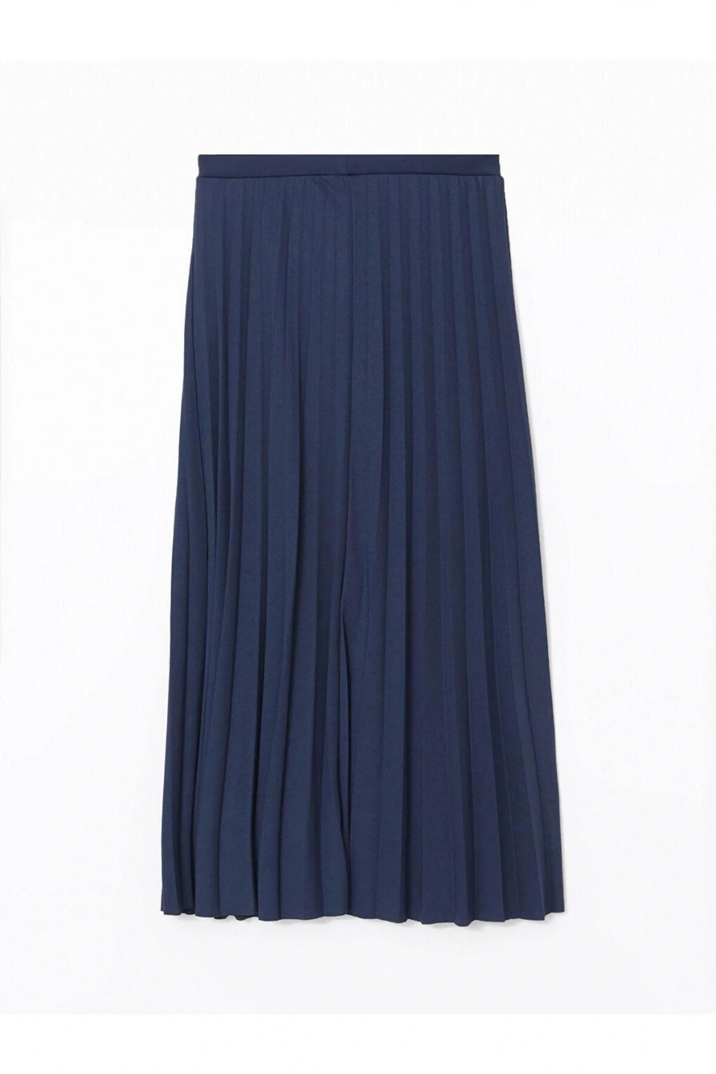 LCW Modest  Beli Lastikli Düz Krep Kadın Pileli Etek