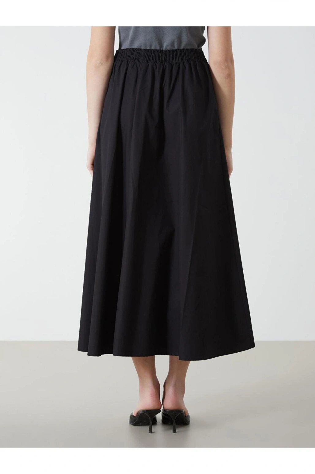 LCW Modest Beli Lastikli Kadın Kloş Etek