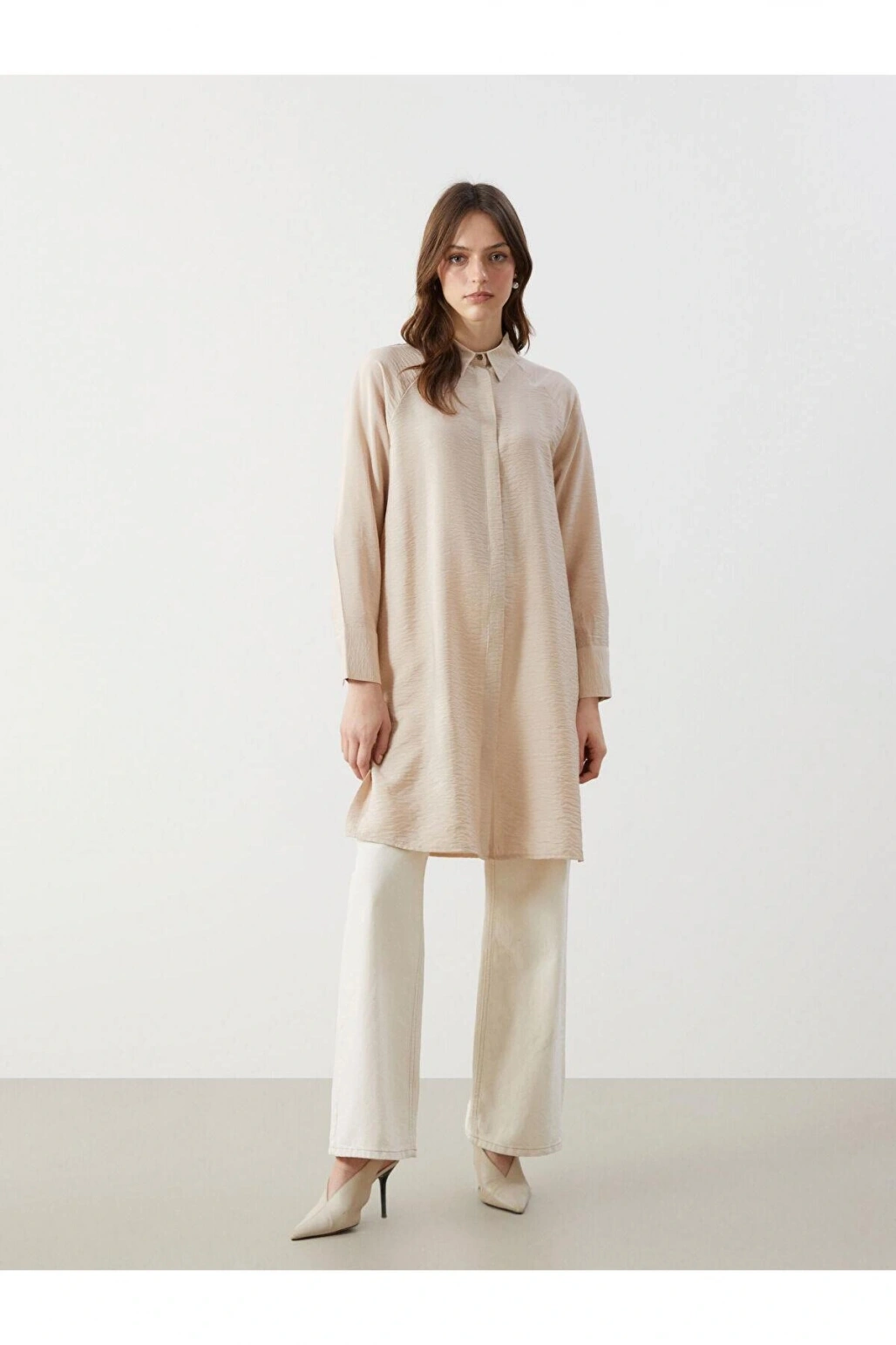 LCW Modest Dokulu Kadın Gömlek Tunik (S5)