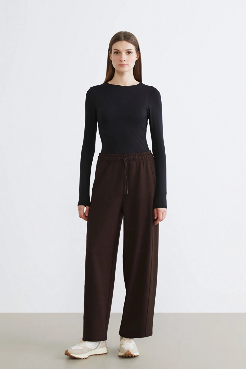 LCW Modest Kahverengi Beli Lastikli Kadın Eşofman Altı