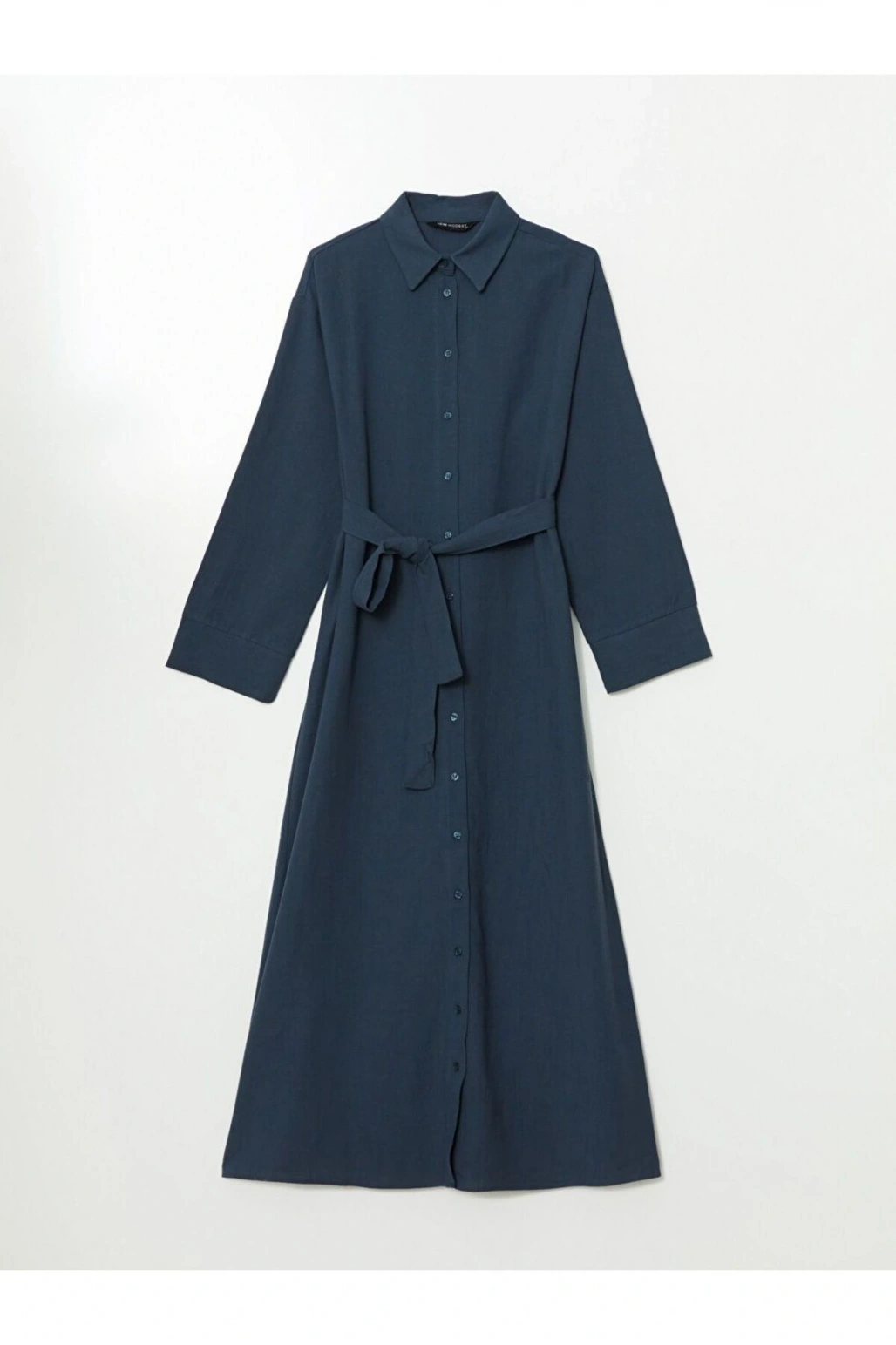 LCW Modest Keten Karışımlı Kadın Gömlek Elbise