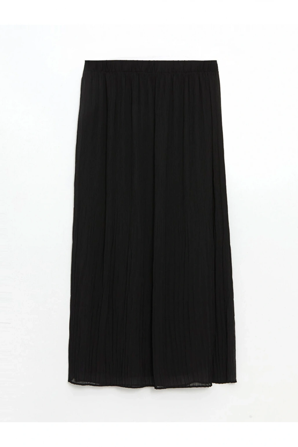 LCW Modest Siyah Beli Lastikli Dokulu Kadın Etek