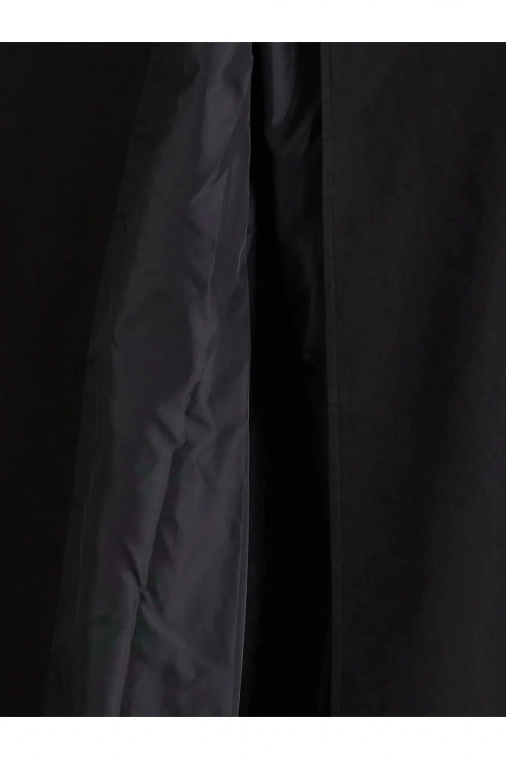 LCW Modest Siyah Kruvaze Yaka Oversize Kadın Trençkot