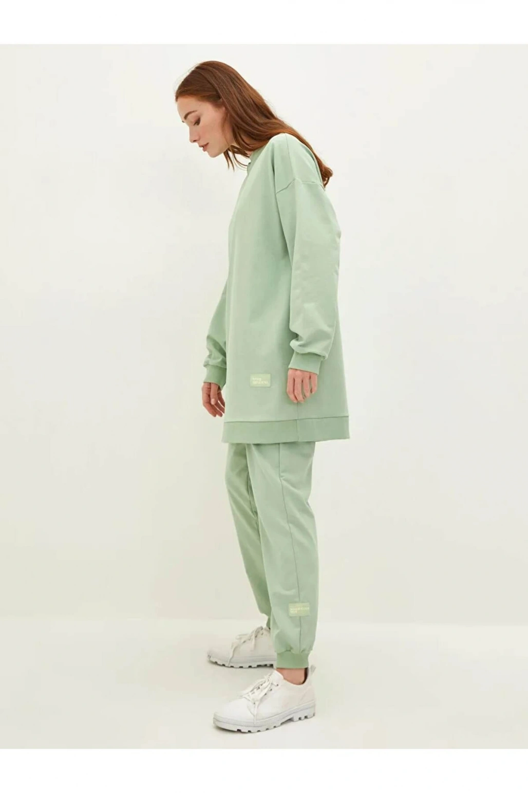 LCW Modest Yeşil Beli Lastikli Baskılı Kadın Eşofman Altı