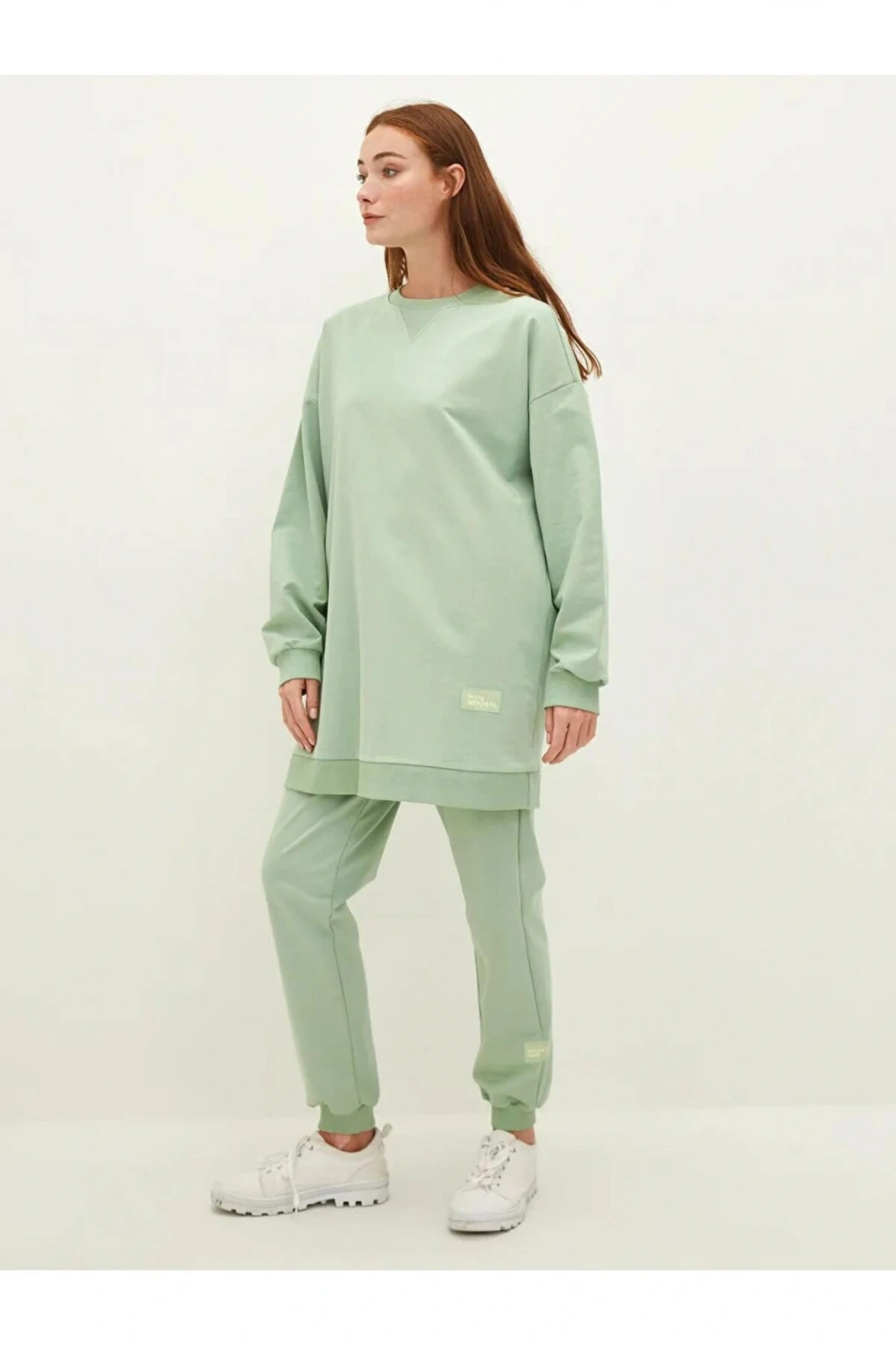 LCW Modest Yeşil Beli Lastikli Baskılı Kadın Eşofman Altı