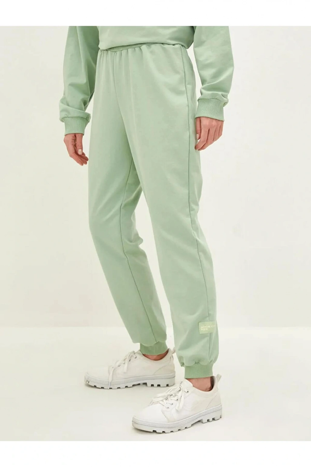 LCW Modest Yeşil Beli Lastikli Baskılı Kadın Eşofman Altı