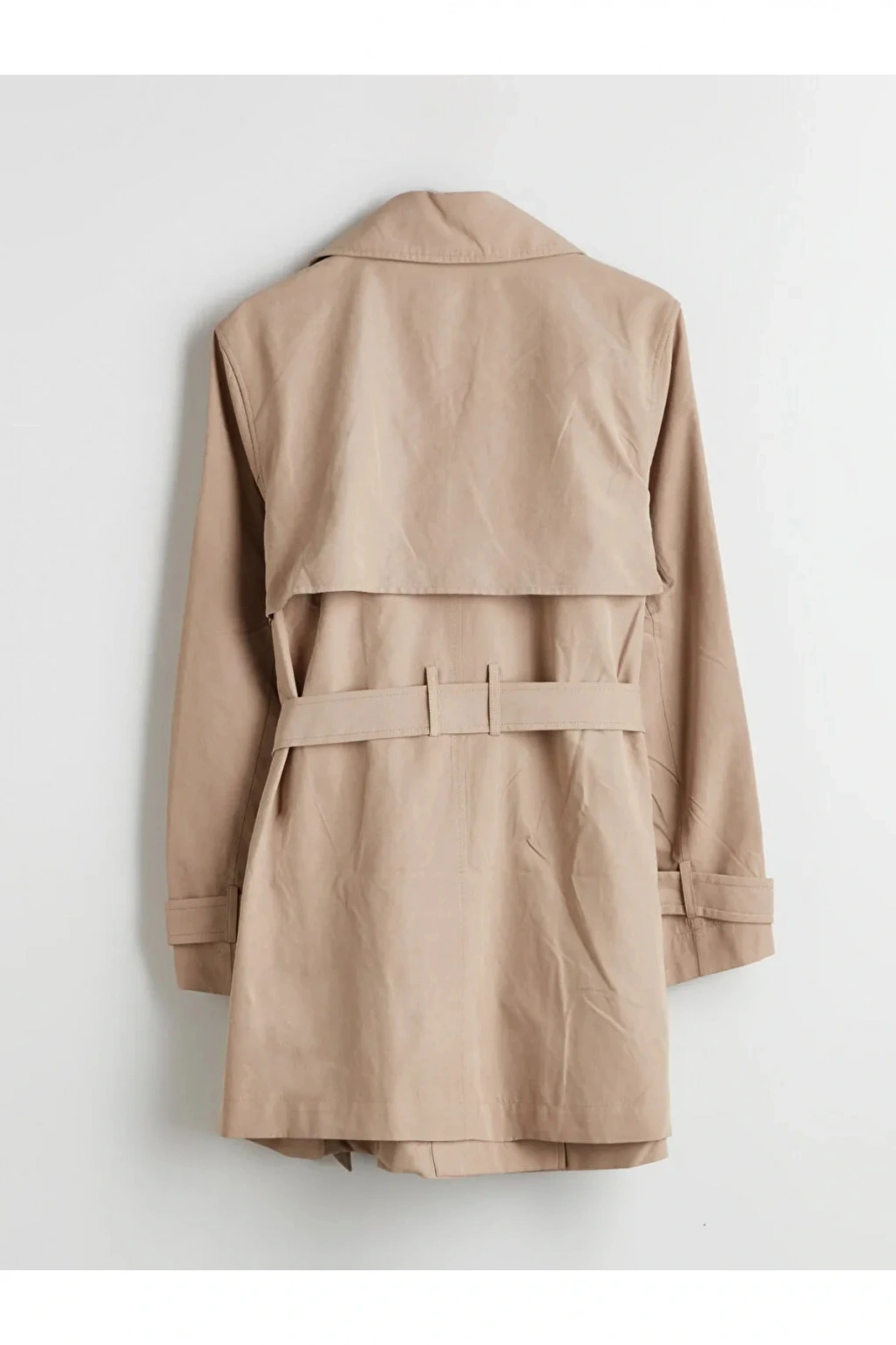 LCW ModestBej Kruvaze Yaka Kadın Trençkot