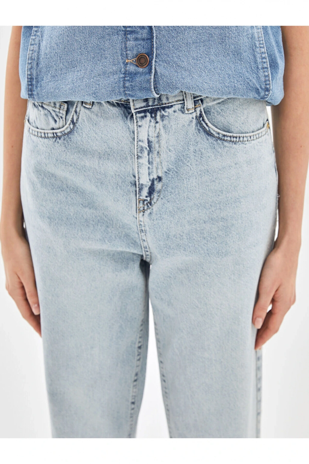 Lcw Mom Fit Kadın Jean Pantolon