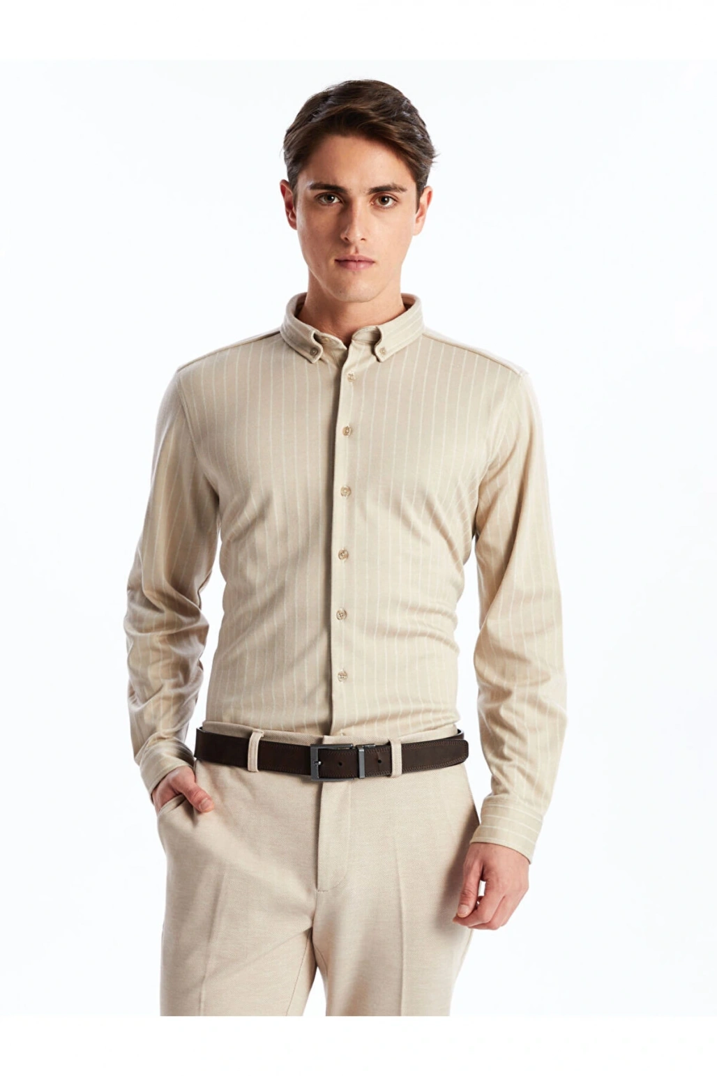 LCW Regular Fit Uzun Kollu Poplin Erkek Gömlek