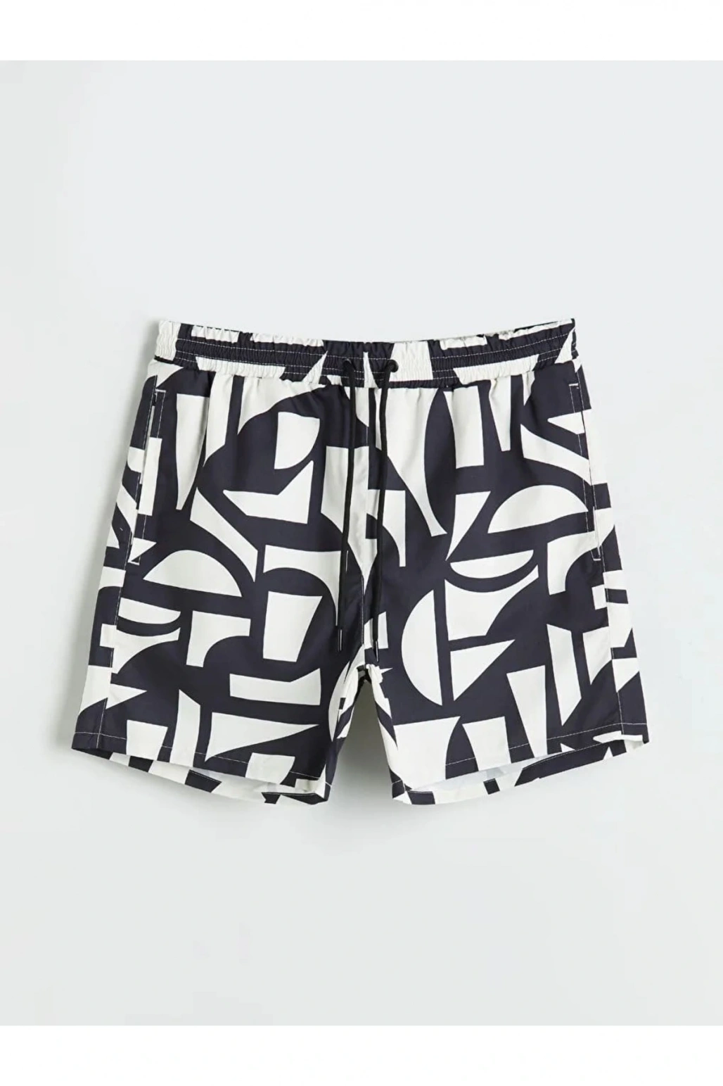 LCW SWIMWEAR Siyah Kısa Boy Desenli Erkek Deniz Şortu