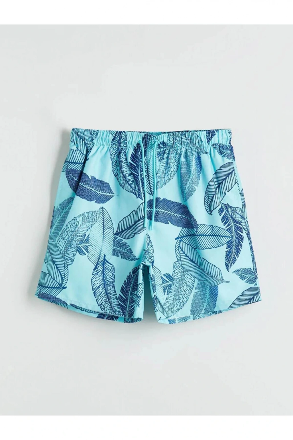 LCW SWIMWEAR Turkuaz Kısa Boy Desenli Erkek Deniz Şortu