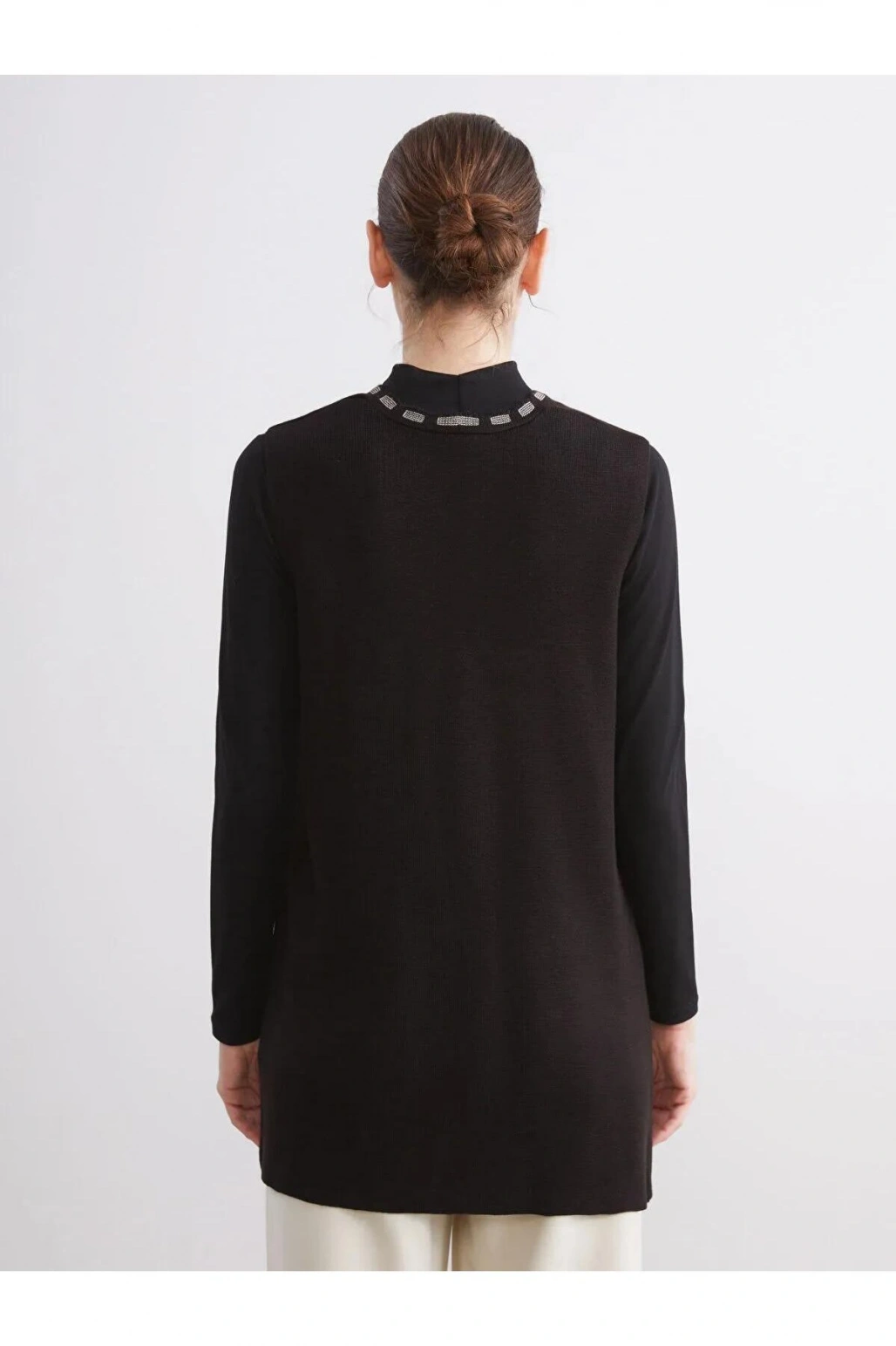 LCW V Yaka Desenli Kadın Triko Yelek (W5)