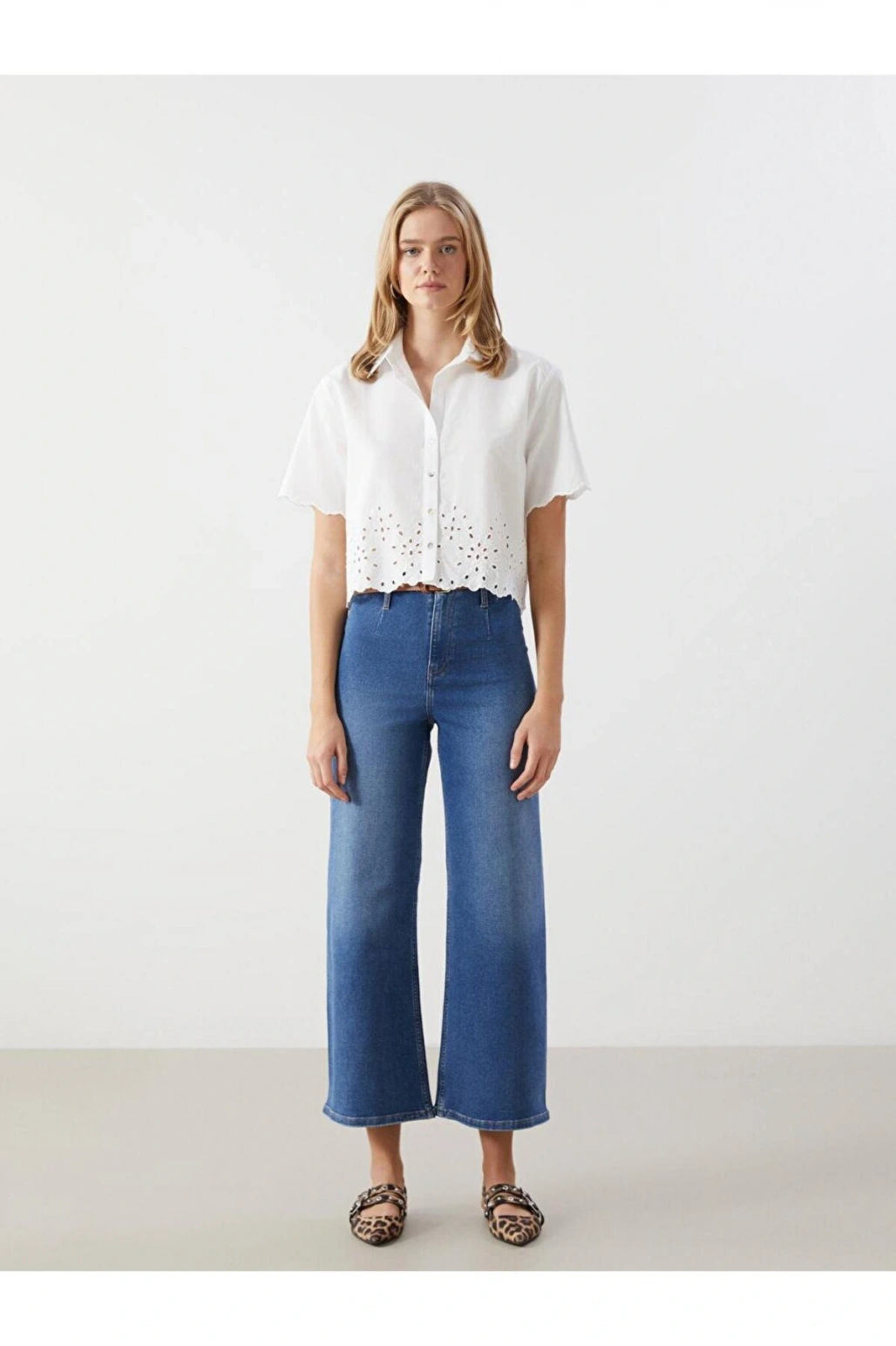 LCW Vision Ajurlu Poplin Kadın Gömlek