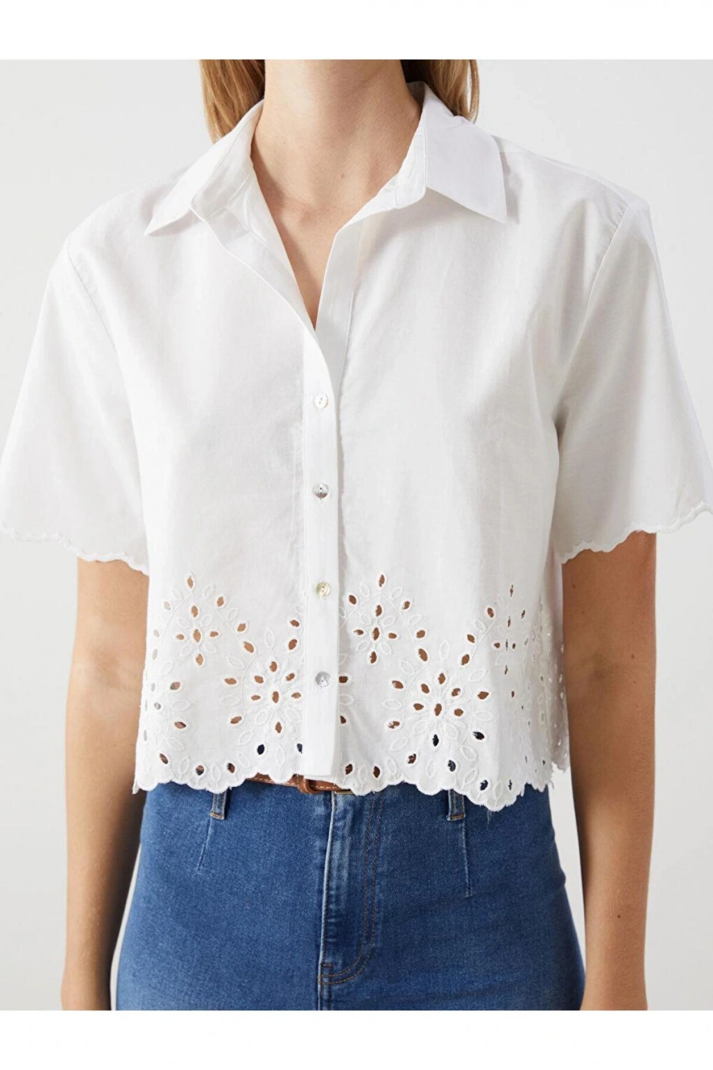 LCW Vision Ajurlu Poplin Kadın Gömlek