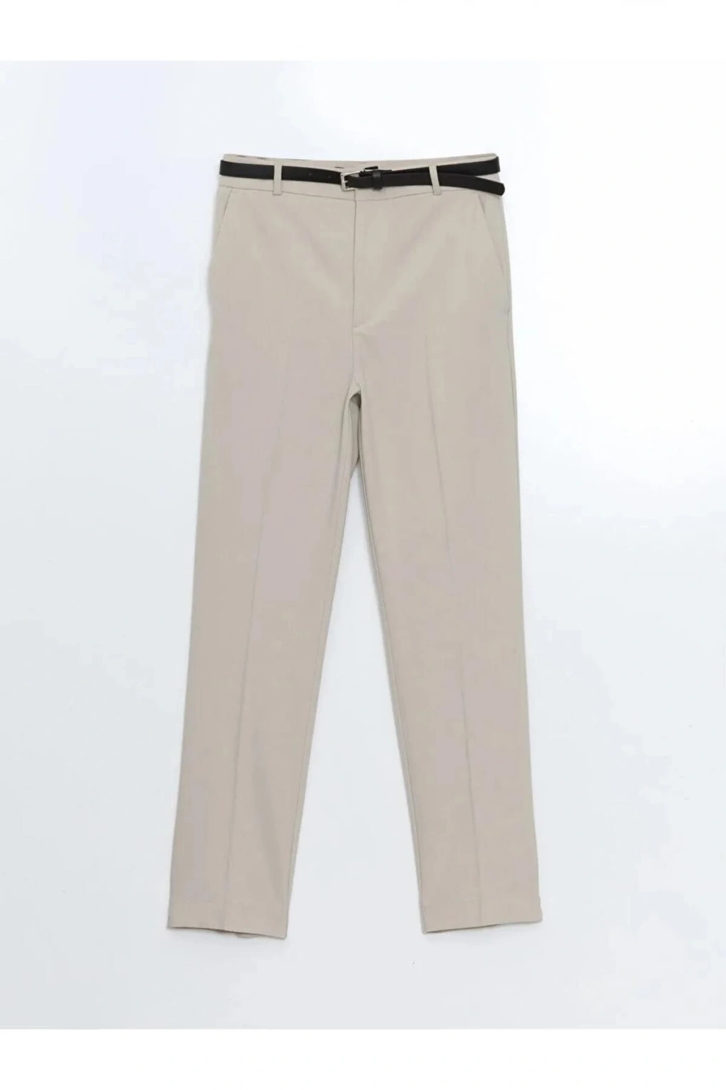 LCW Vision Bej Beli Kemerli Havuç Kesim Kadın Pantolon