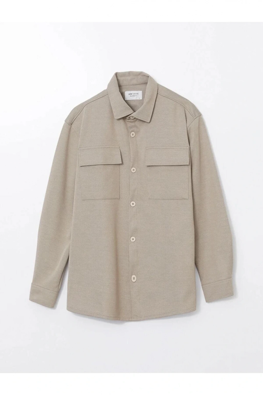 LCW Vision Bej Regular Fit Uzun Kollu Erkek Gömlek Ceket