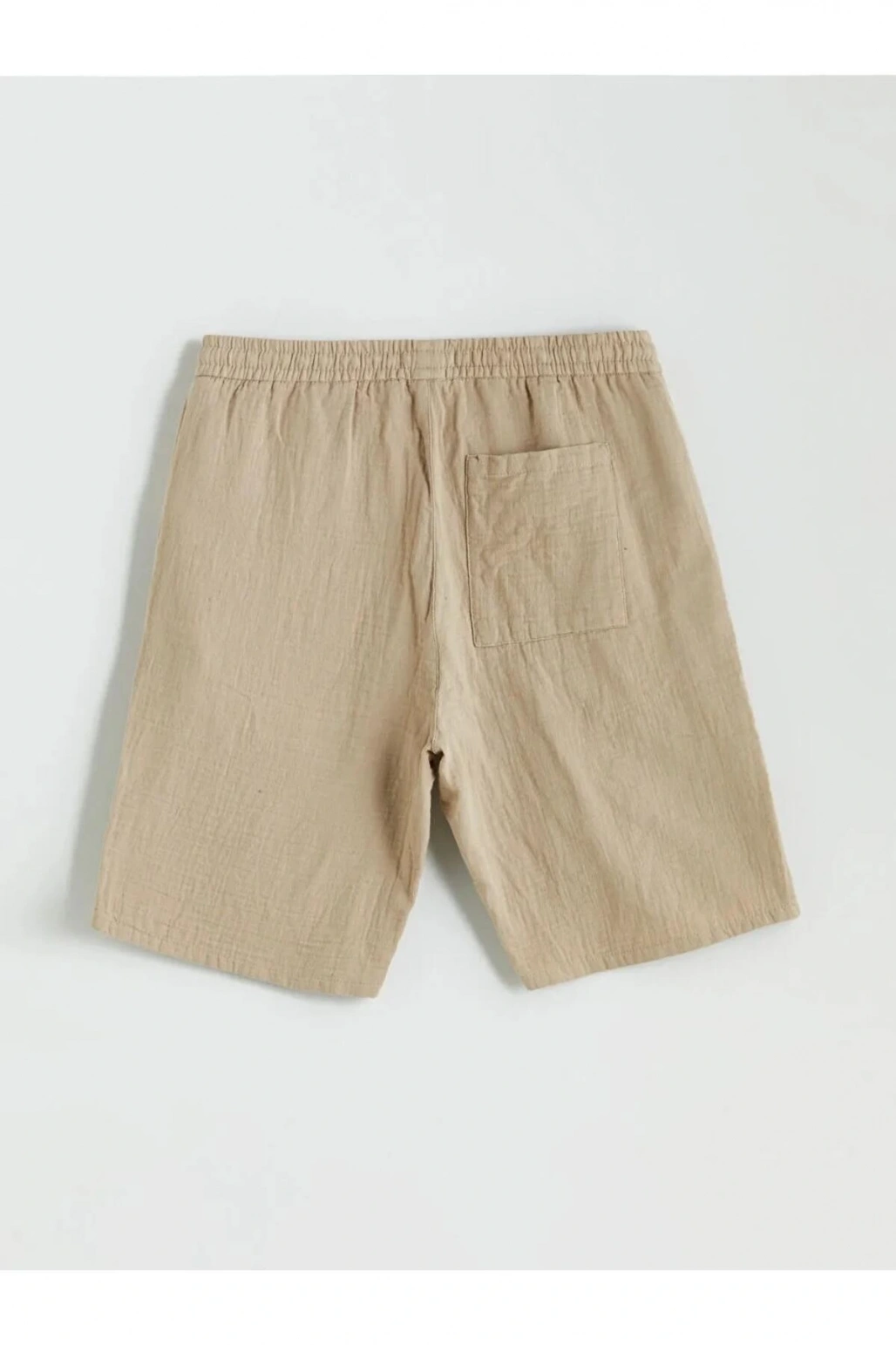 LCW Vision Bej Slim Fit Beli Bağlama Detaylı Erkek Şort