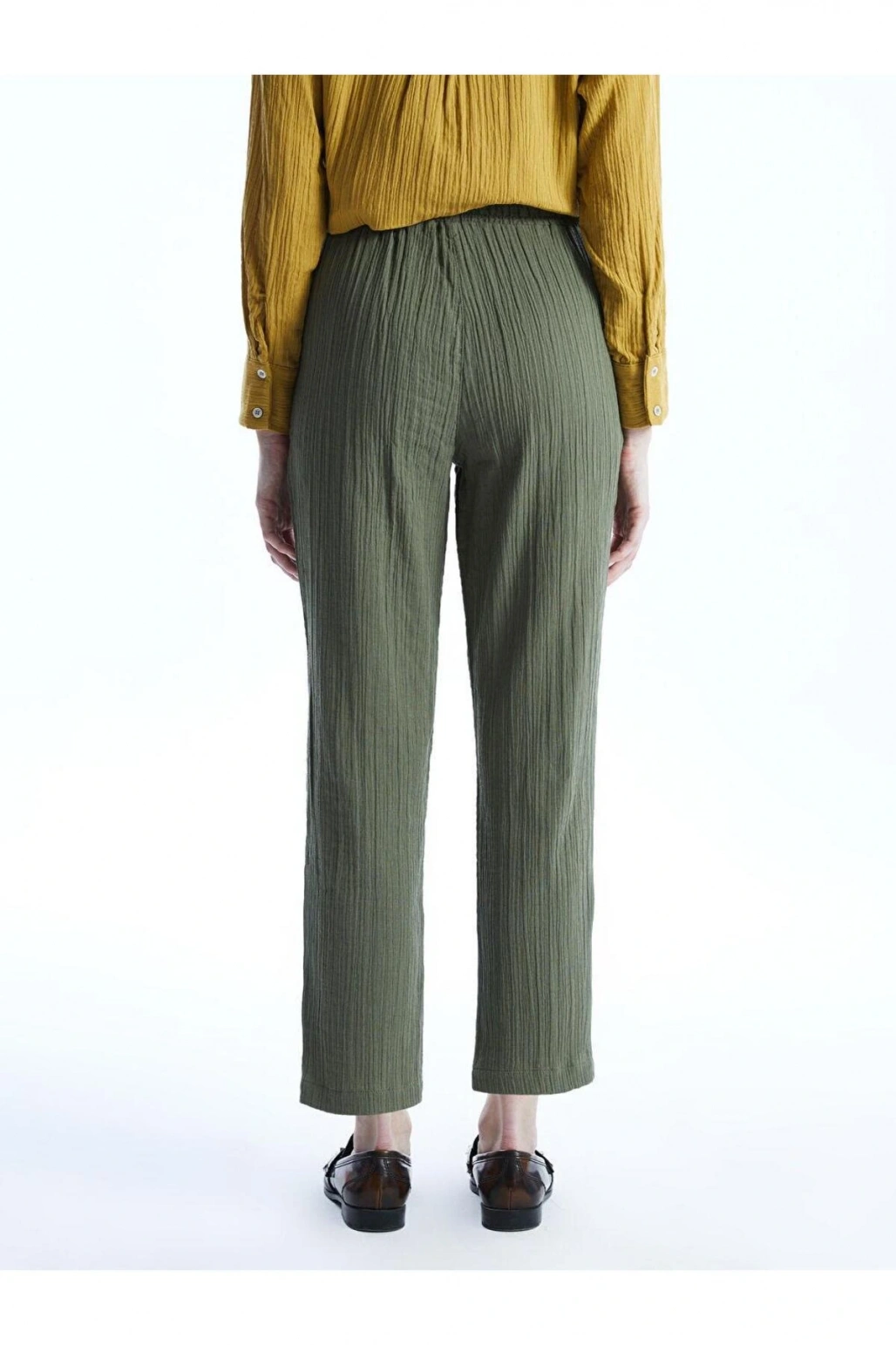 LCW Vision  Beli Lastikli Dokulu Kadın Pantolon