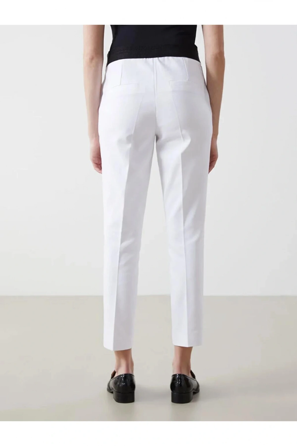 LCW Vision Beyaz Beli Lastikli Dar Fit Kadın Pantolon