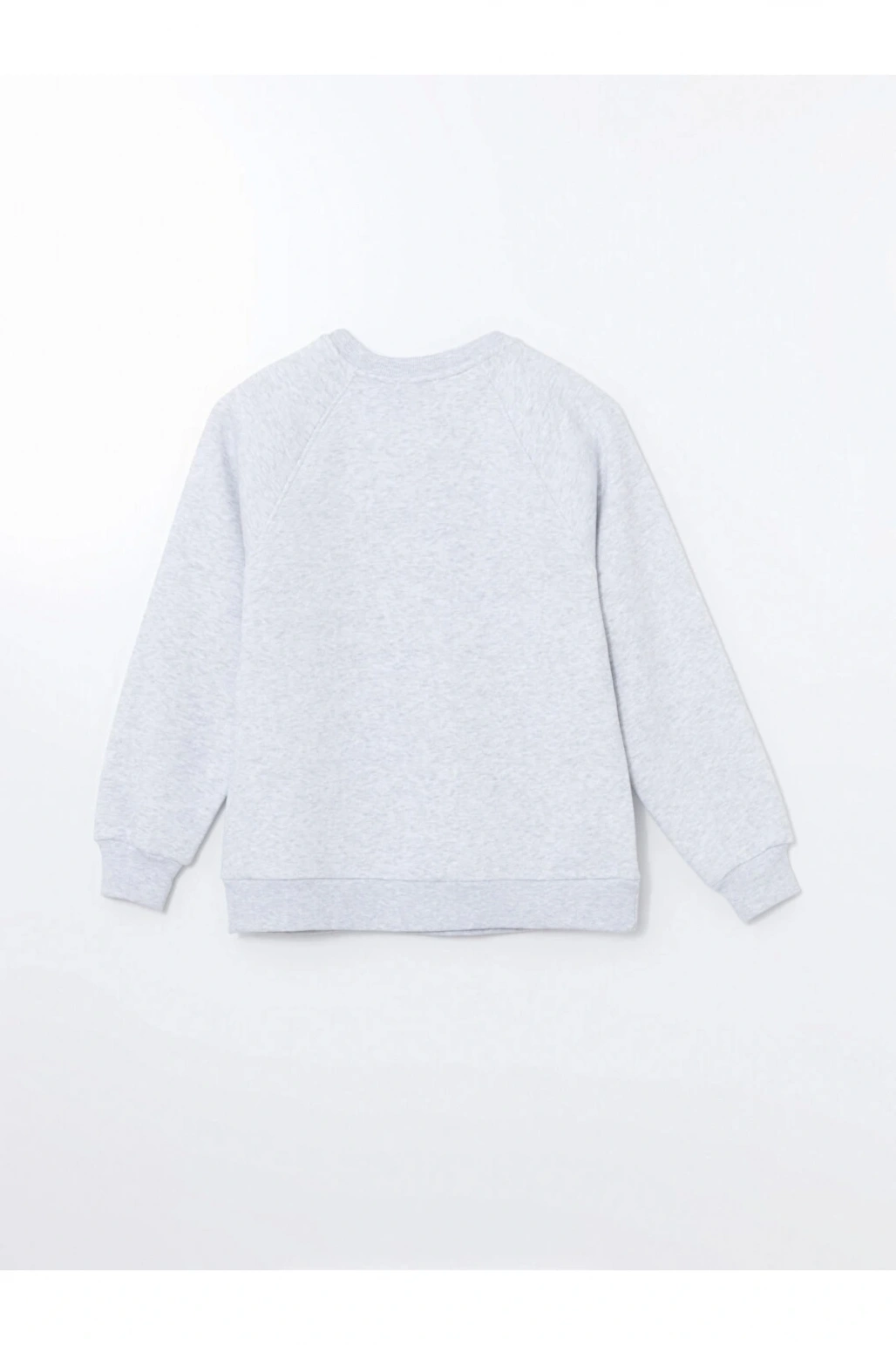 LCW Vision Beyaz Bisiklet Yaka Nakışlı Kadın Kalın Sweatshirt