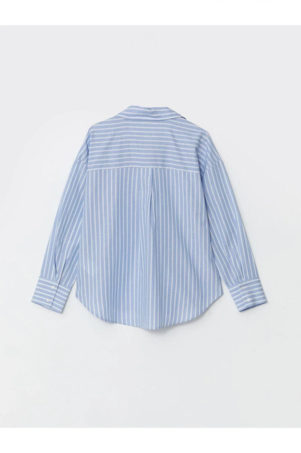 LCW Vision Çizgili Oversize Oxford Kadın Gömlek