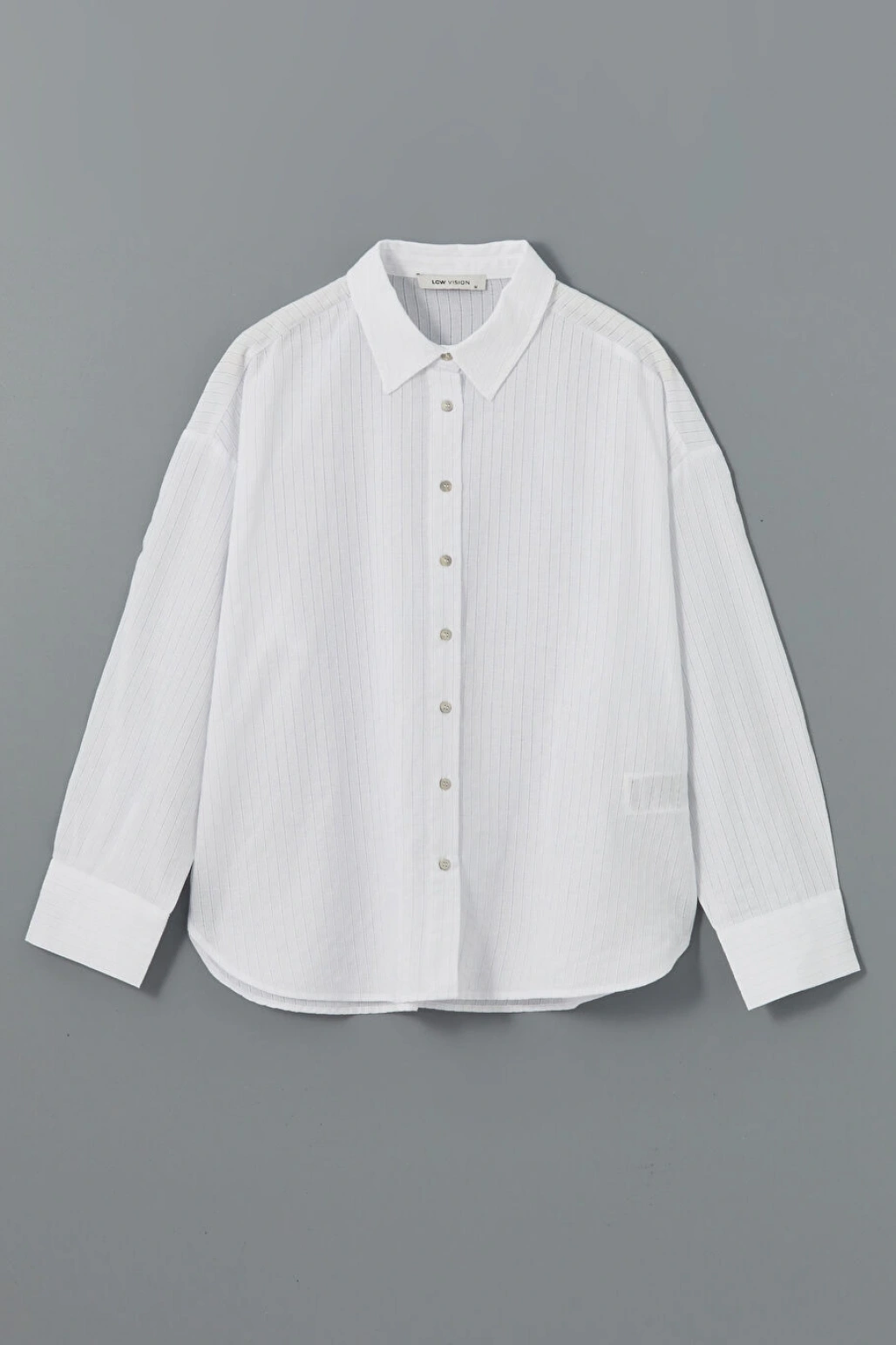 LCW Vision Ekru Çizgili Oversize Kadın Gömlek