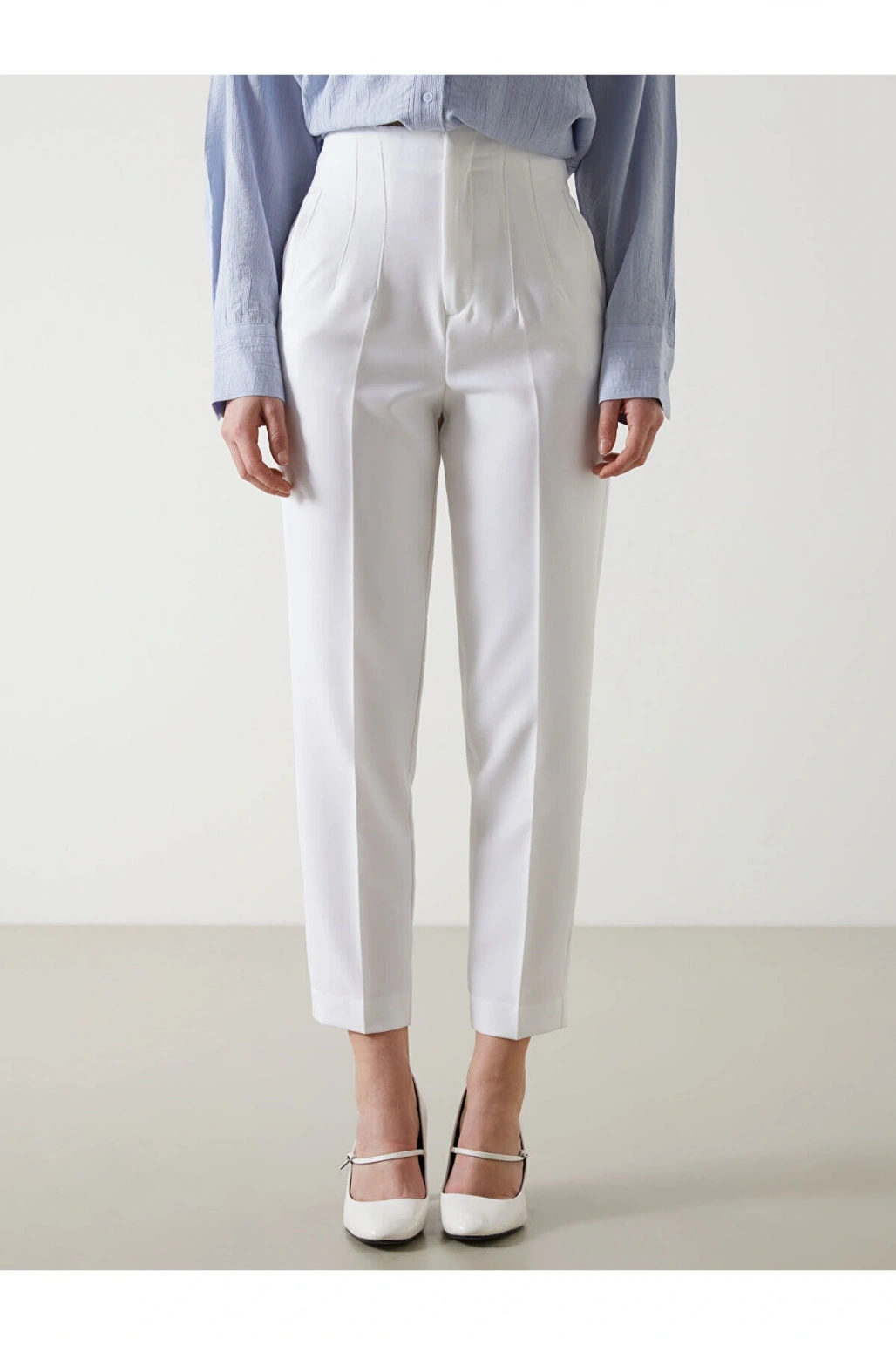 LCW Vision Ekru Dar Fit Kadın Pantolon