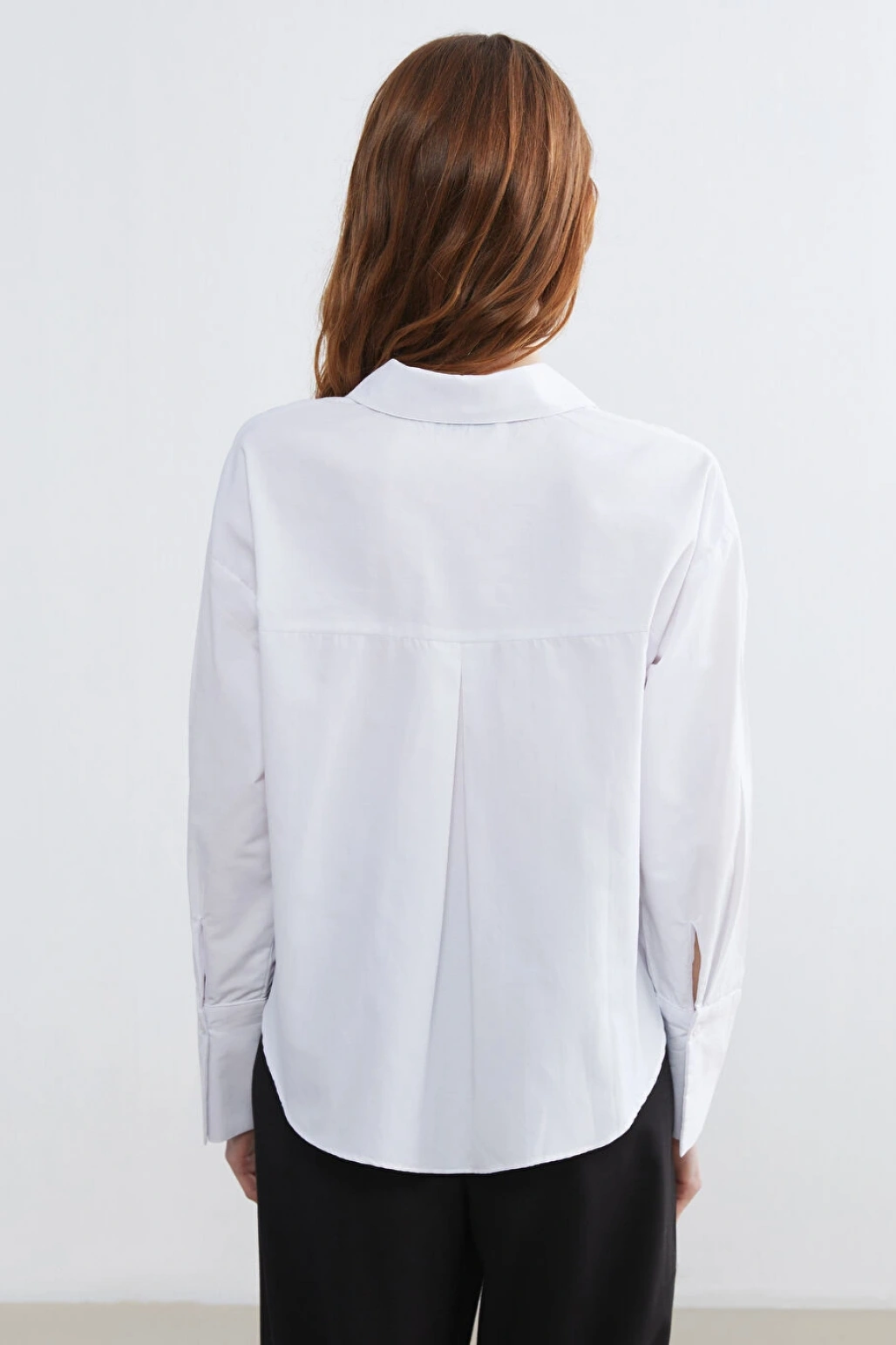 LCW Vision Ekru Taşlı Oversize Kadın Gömlek