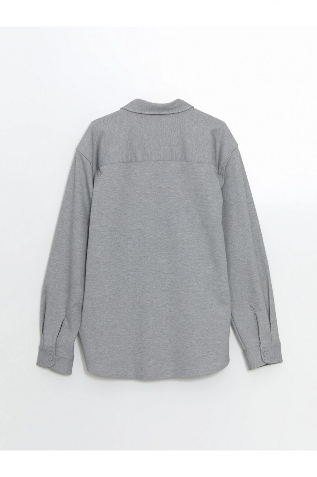 LCW Vision Gri Regular Fit Uzun Kollu Erkek Gömlek Ceket