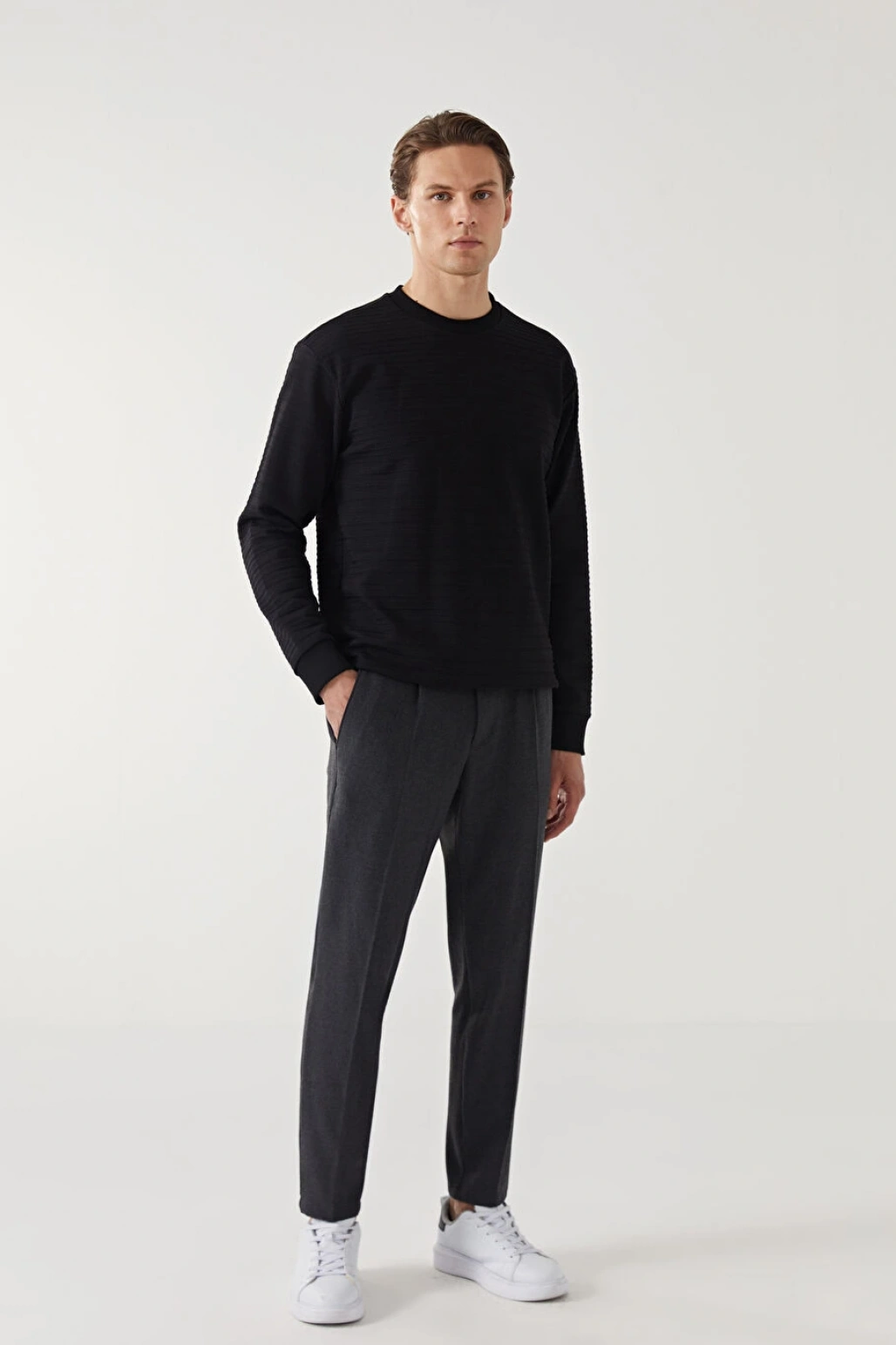 LCW Vision Gri Slim Fit Erkek Pantolon