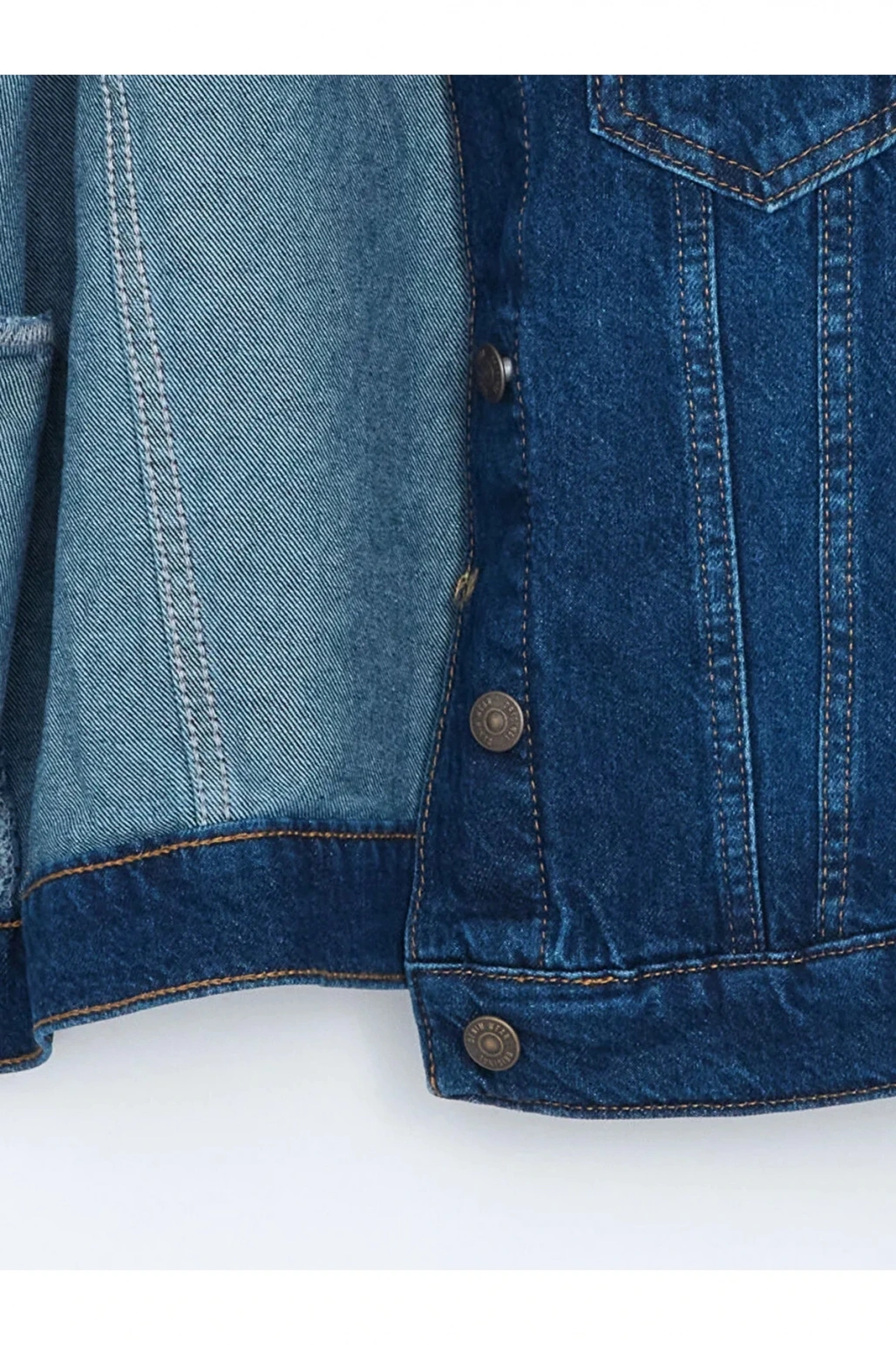 LCW Vision İndigo Gömlek Yaka Kadın Jean Ceket