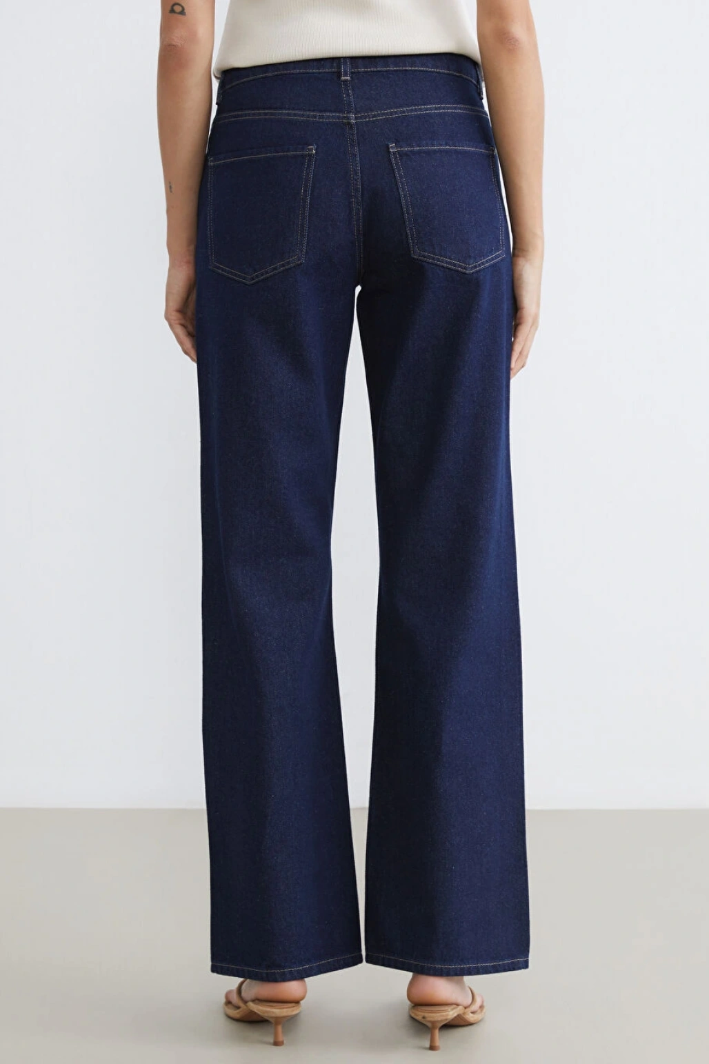 LCW Vision Indigo Wideleg Kadın Jean Pantolon