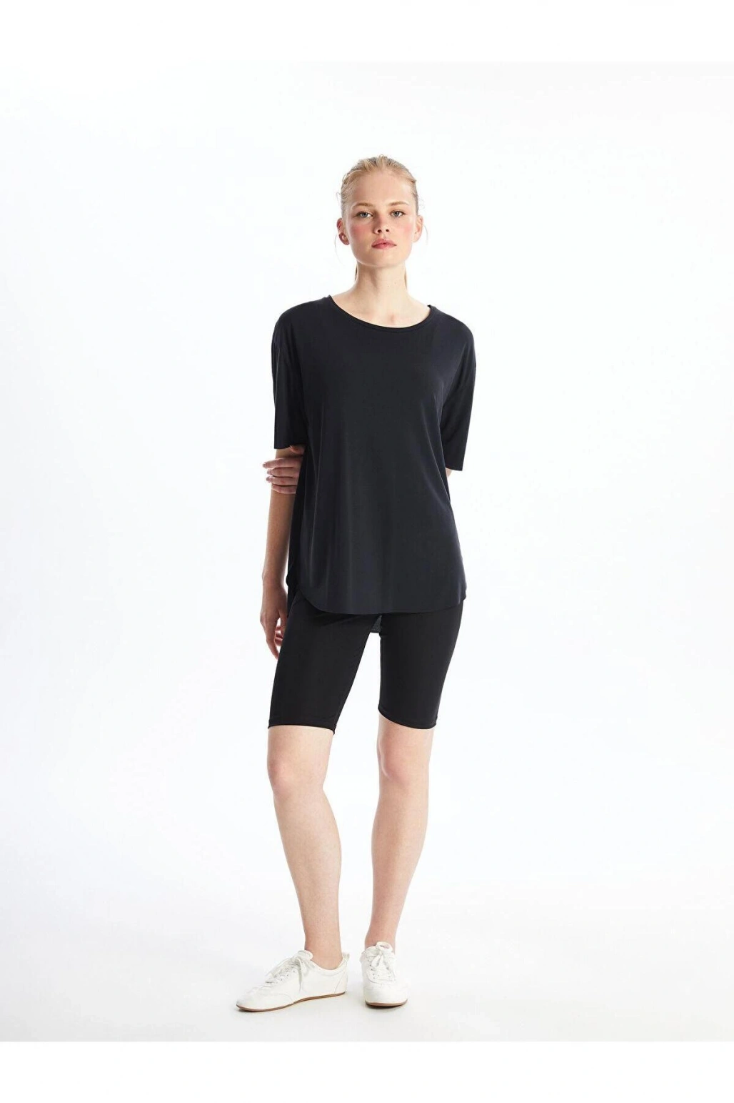 LCW Vision Kadın Beli Lastikli Düz Biker Şort Tayt