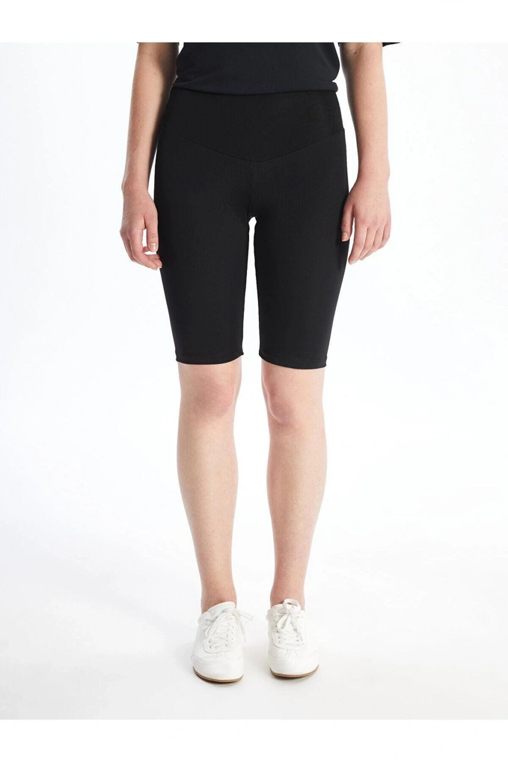 LCW Vision Kadın Beli Lastikli Düz Biker Şort Tayt