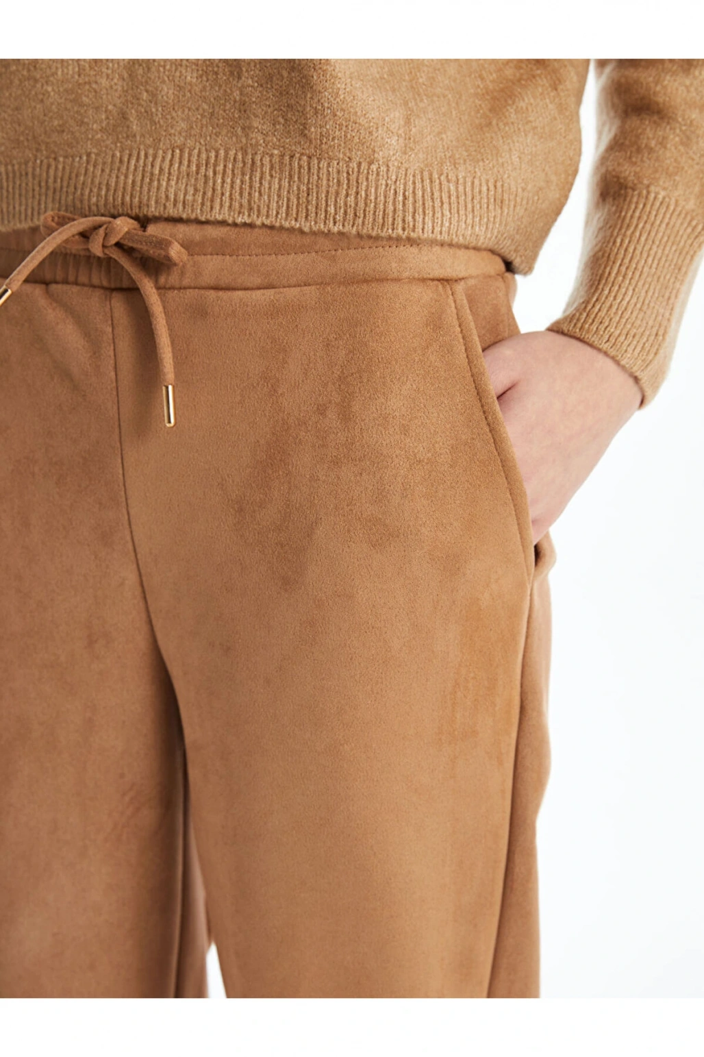 LCW Vision Kahverengi Beli Lastikli Kadın Jogger Eşofman Altı