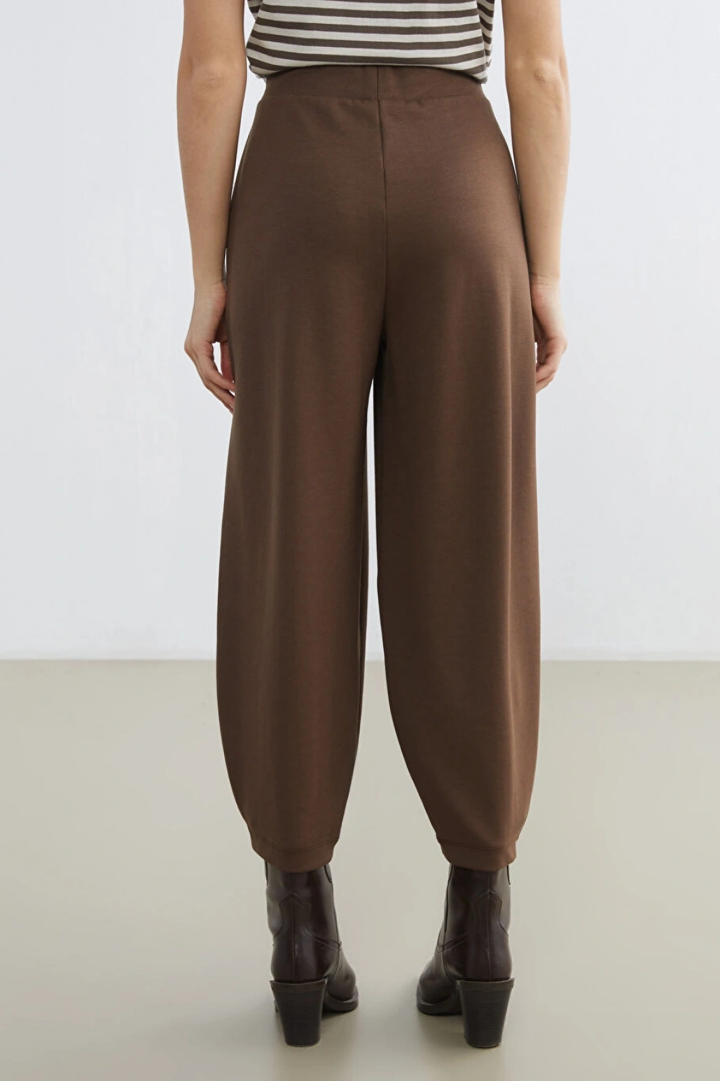 LCW Vision Kahverengi Beli Lastikli Kadın Pantolon